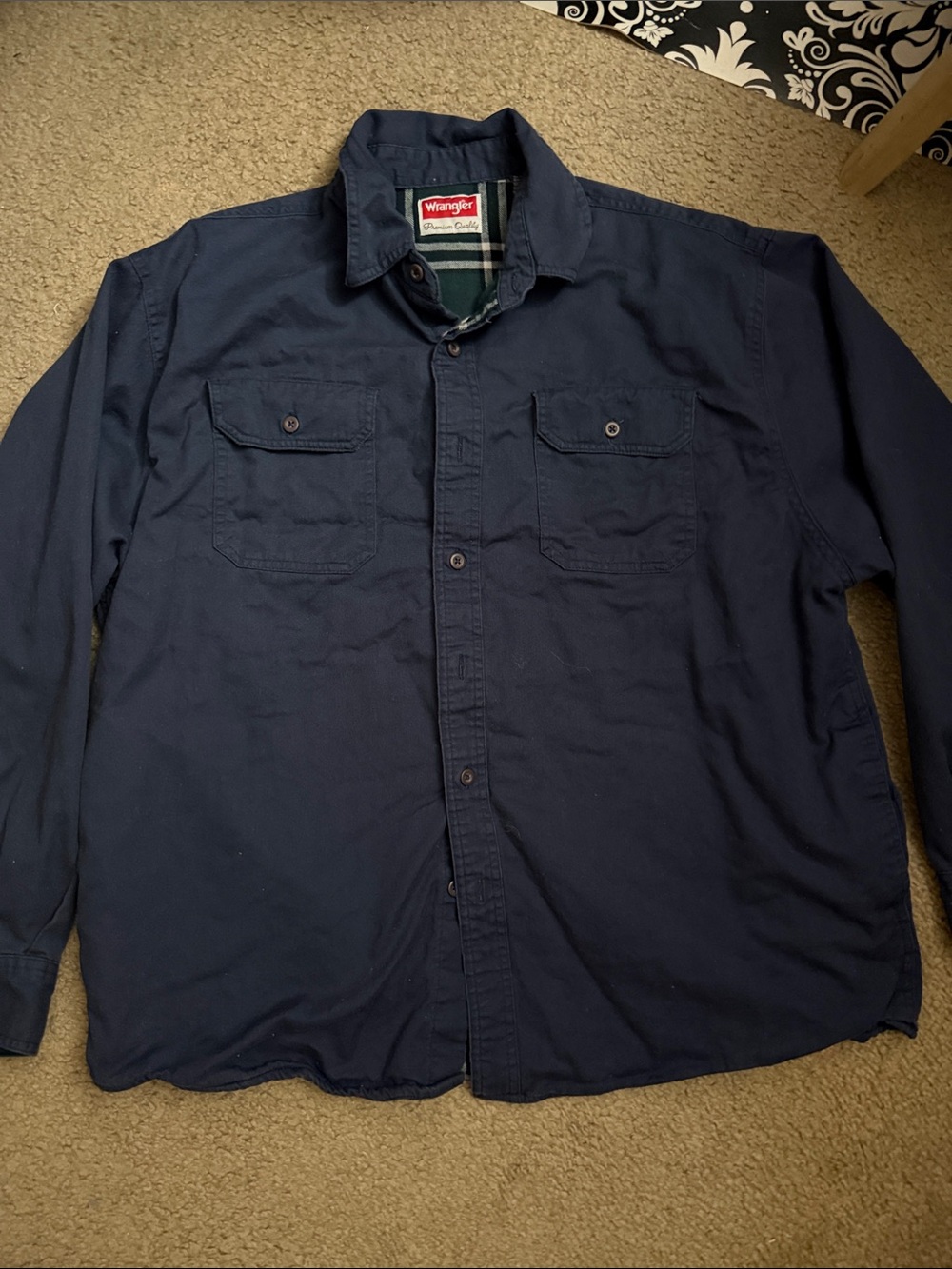Wrangler Navy Blue Men's Button-Up Jacket